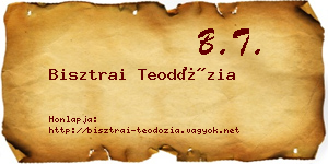 Bisztrai Teodózia névjegykártya
